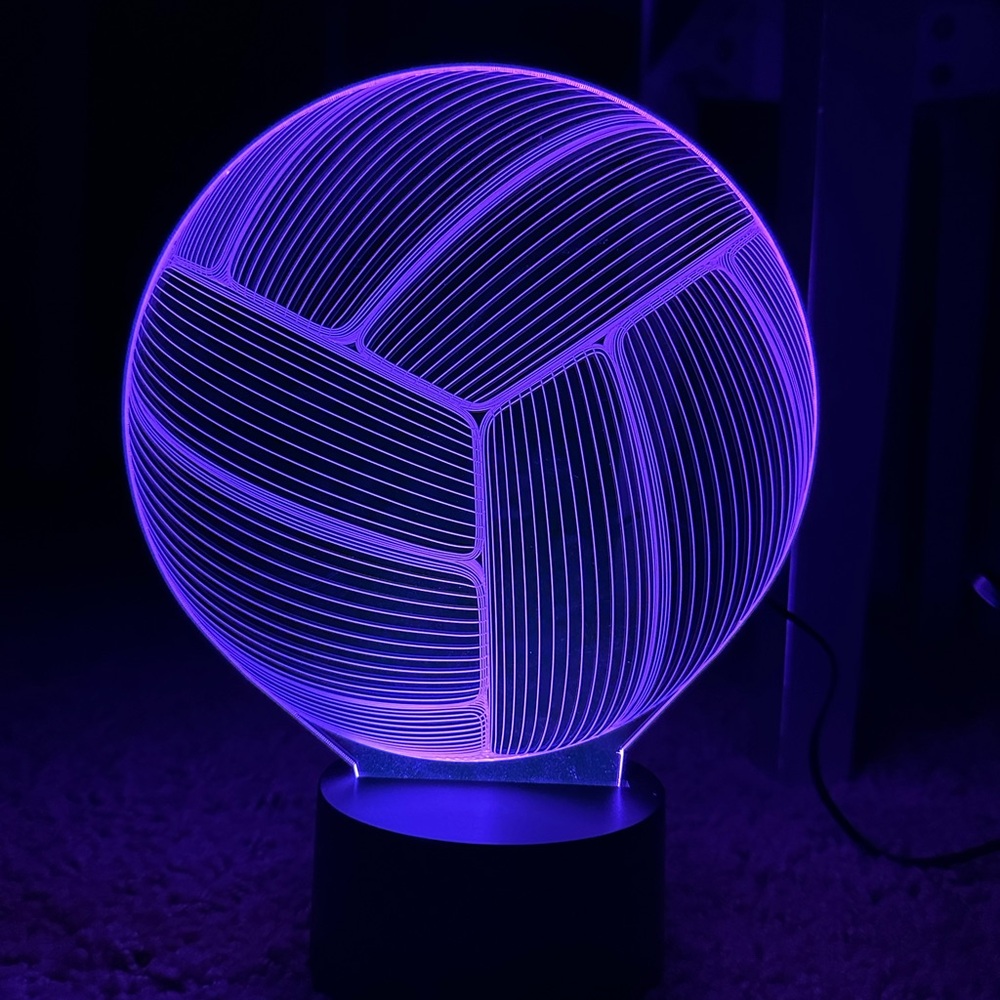 3D volleyball light up lamp